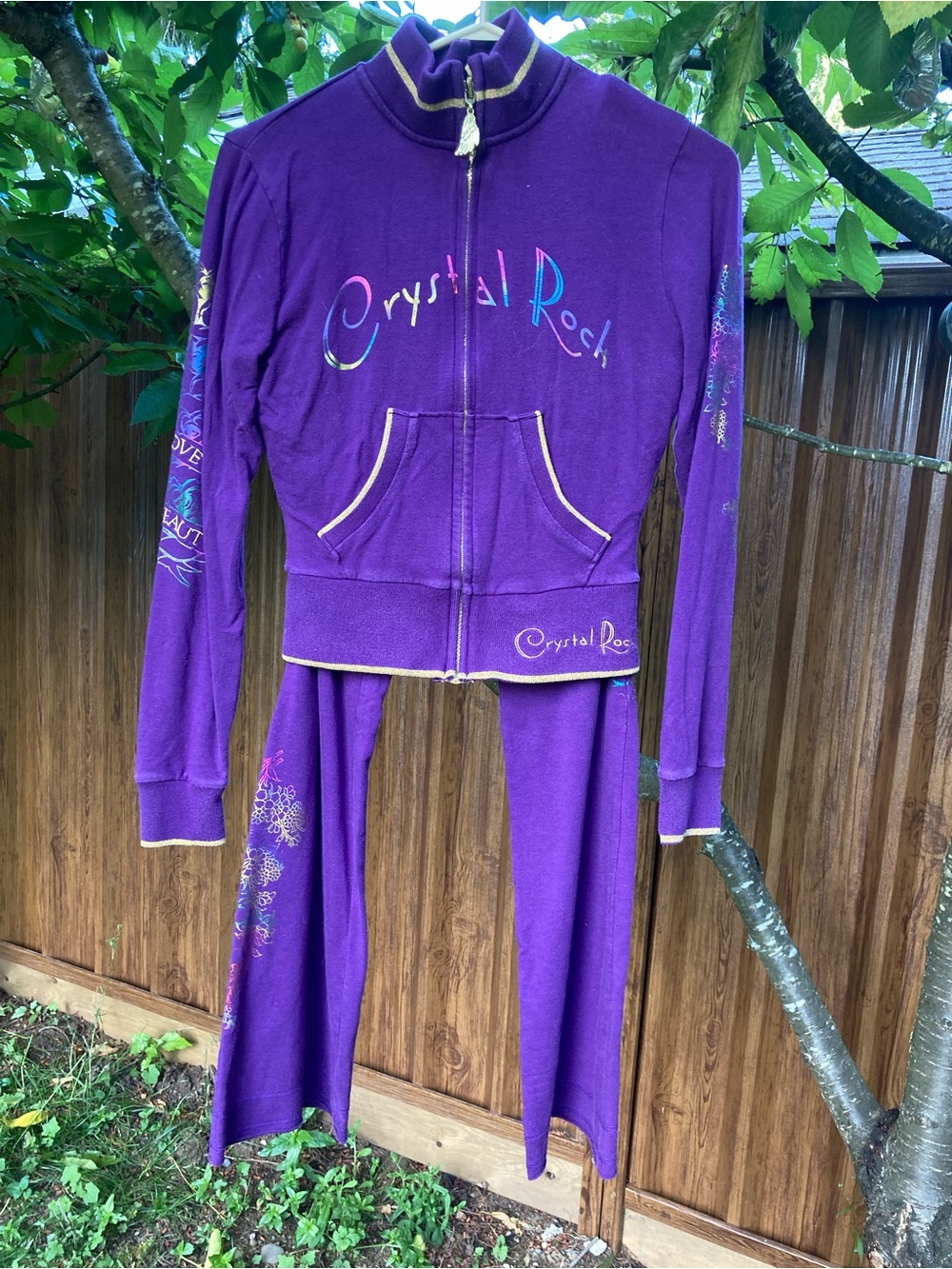 Women's Purple Track Jogger Set - Zip Jacket & Pants